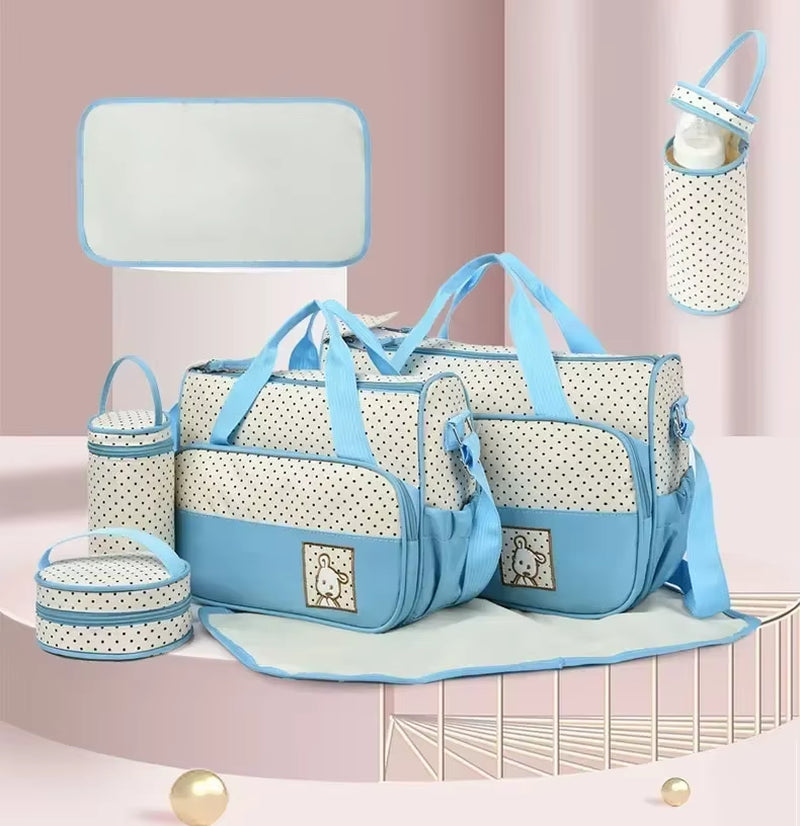 5Pcs/Set Large Capacity Baby Bag for Mom Travel Stroller Organizer Baby Diaper Bag Mummy Maternity Newborn Accessories Bag