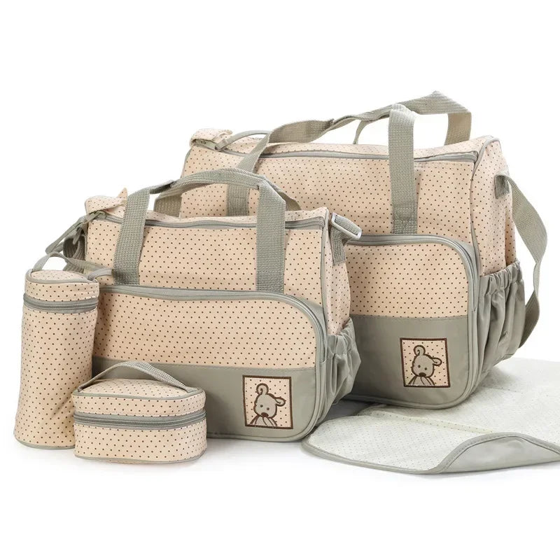 5Pcs/Set Large Capacity Baby Bag for Mom Travel Stroller Organizer Baby Diaper Bag Mummy Maternity Newborn Accessories Bag