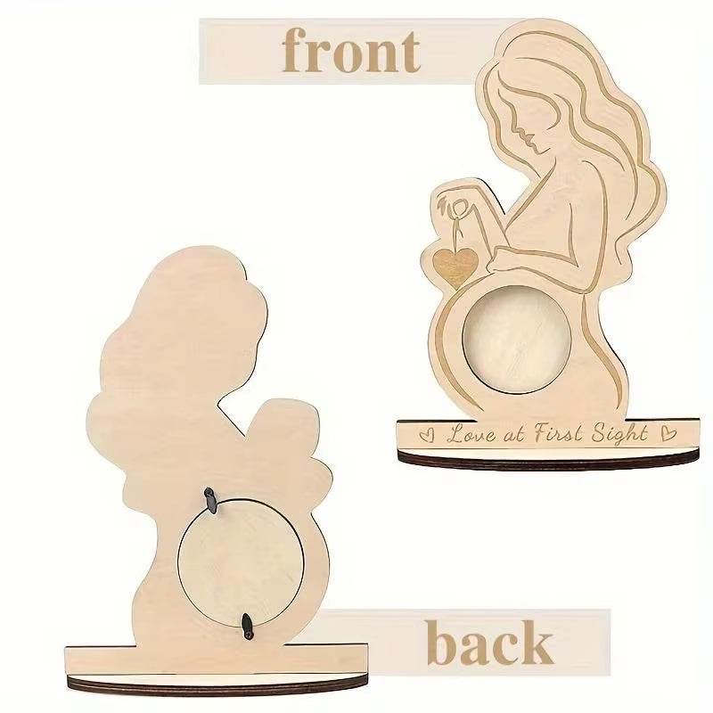 Baby Ultrasound Photo Frame Wood Infant Sonogram Frame Pregnant Mother Souvenir Ornament Gift to Expectant Mother