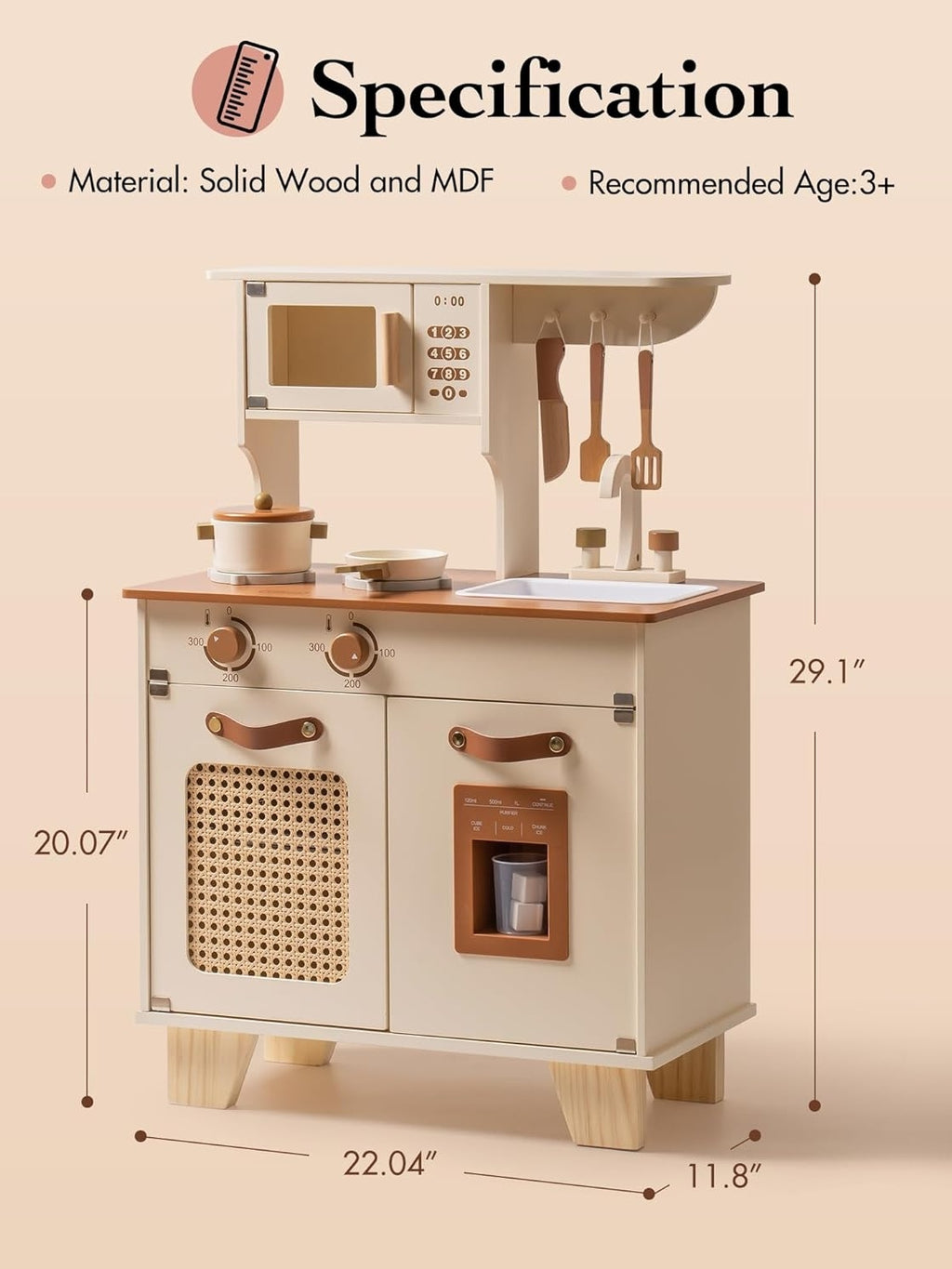 ROBOTIME Wooden Play Kitchen
Durable, stylish, and designed for ages 3+