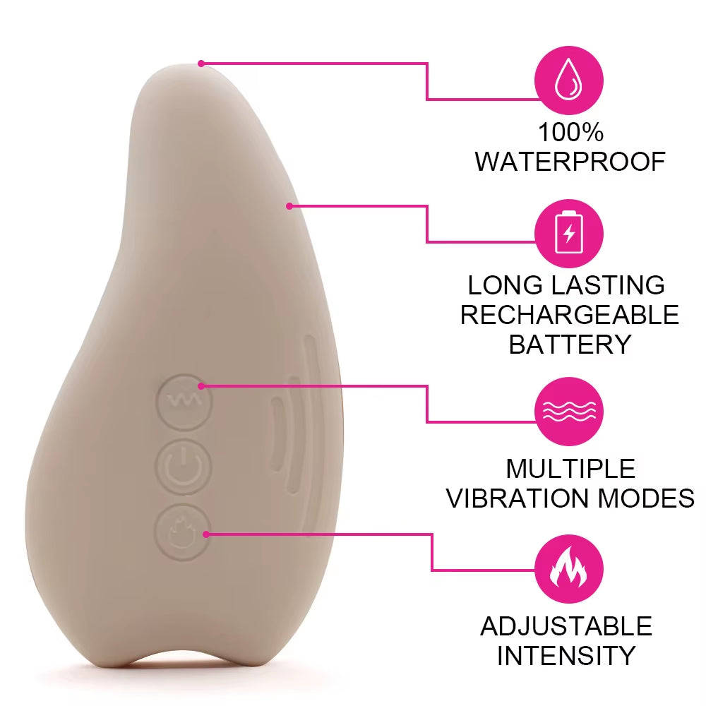 Warming Lactation Massager Soft Silicone Breast Massager for Breastfeeding Heat + Vibration for Clogged Ducts Improved Postpartu