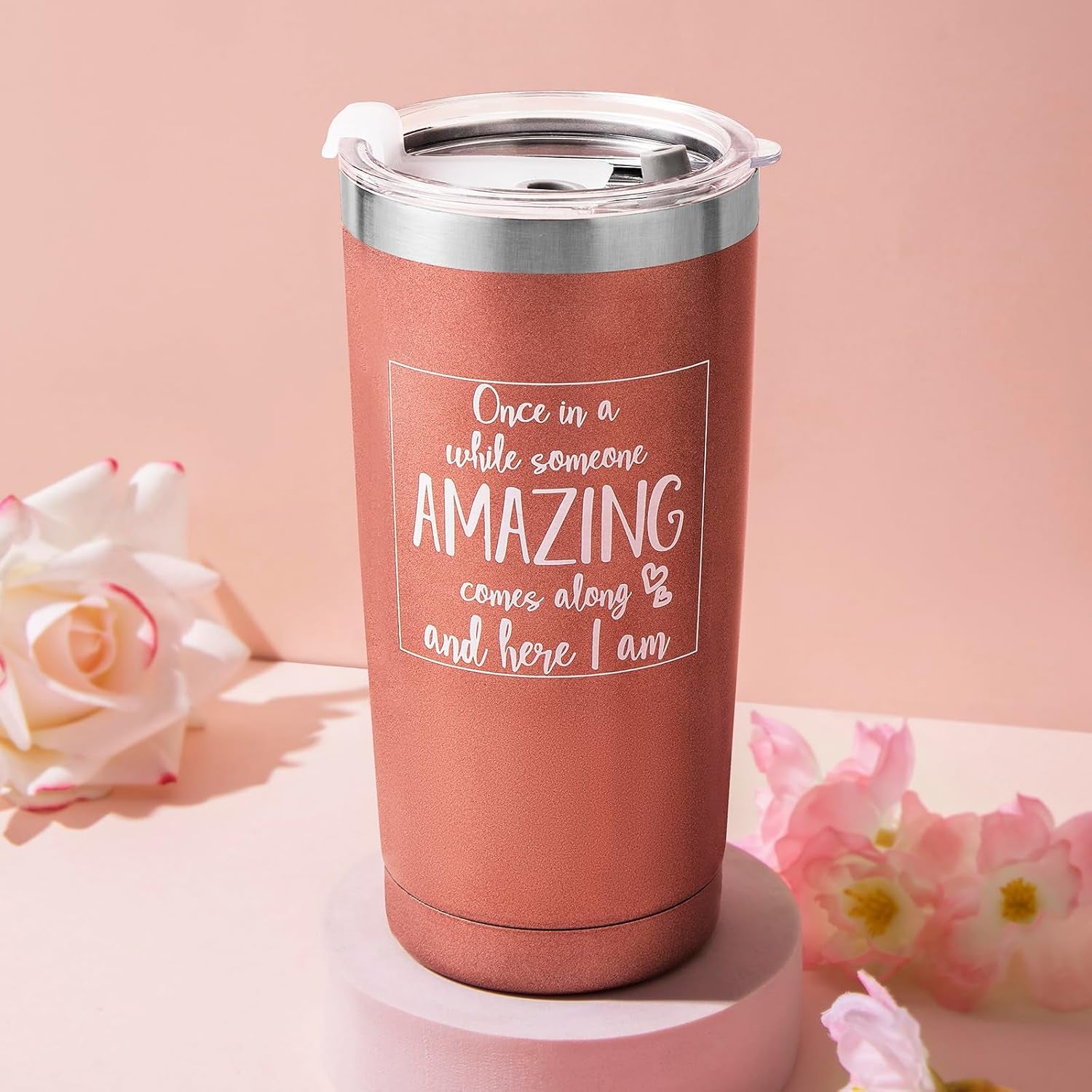 Happy Birthday Gifts: Rose Basket for Women - Friend, Daughter, Sister, Coworker - Bath Spa Gifts Set & Self Care Box