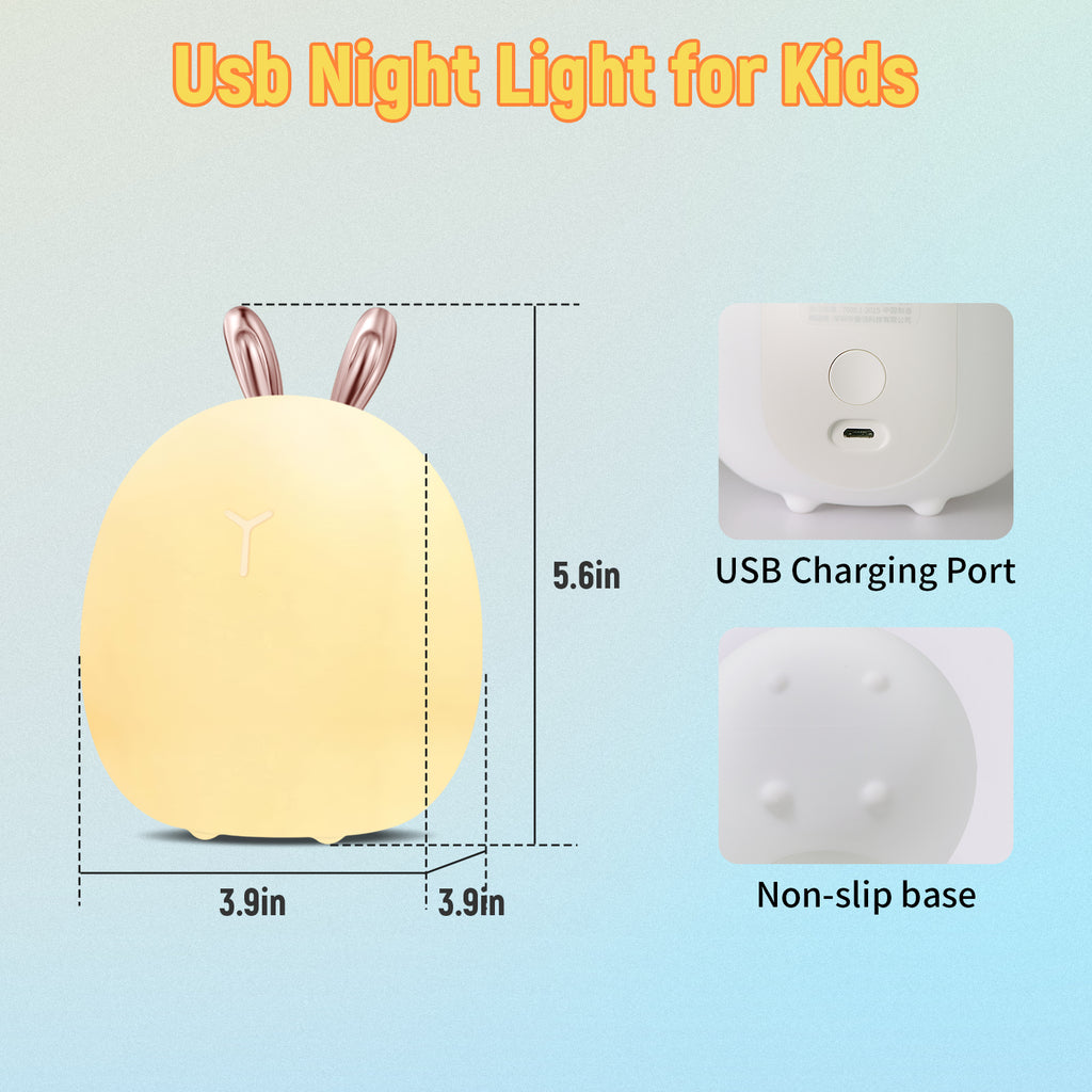 Baby Feeding, Adjustable, Creative, Rabbit, Elk Light, Silicone Light, Touch Light, Clap Light, Small Electric Light, Ambient Light, Night Light