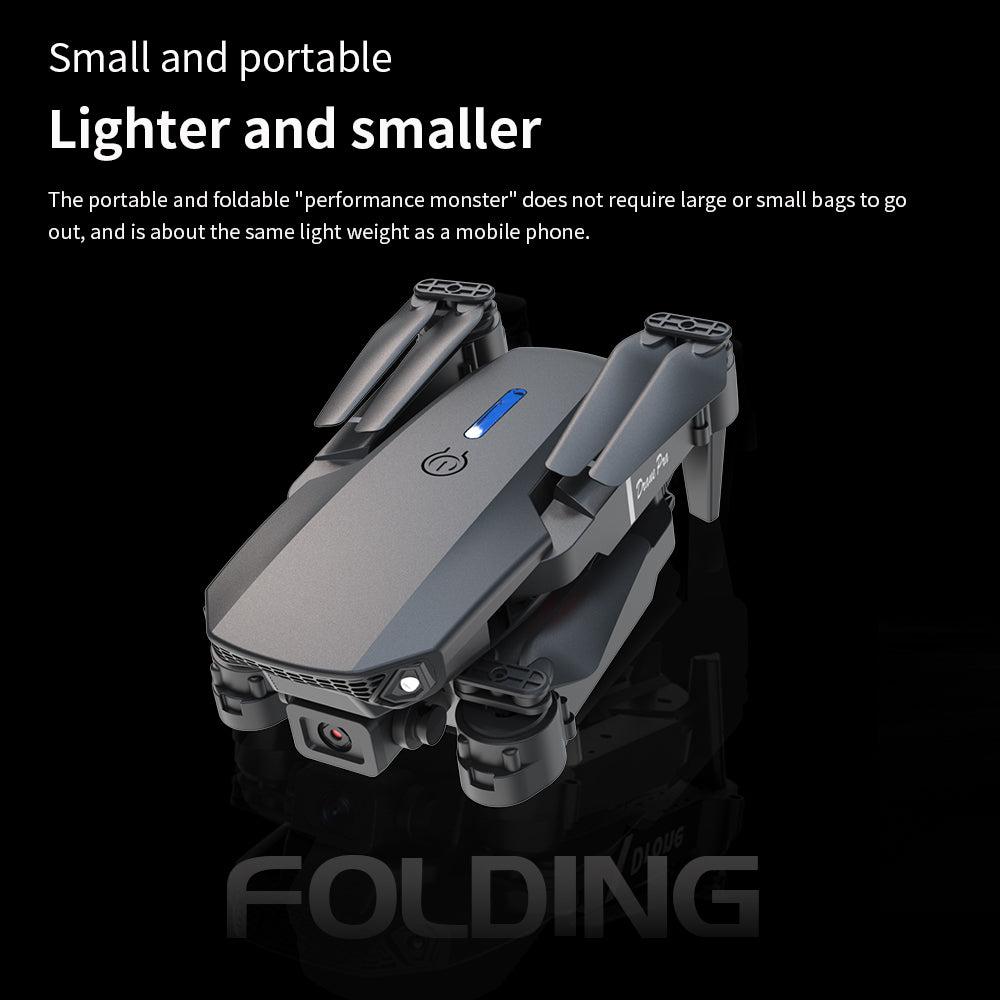 E88 Dual Camera Drone, Wifi FPV Double Folding RC Quadcopter Altitude Hold, Remote Control Toy for Beginners, Ideal Men'S Gift for Outdoor Fun, Great for Christmas, Halloween, and Thanksgiving