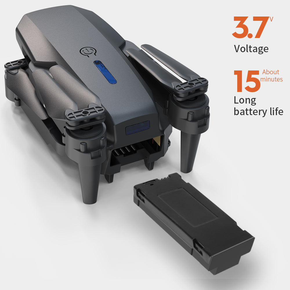 E88 Dual Camera Drone, Wifi FPV Double Folding RC Quadcopter Altitude Hold, Remote Control Toy for Beginners, Ideal Men'S Gift for Outdoor Fun, Great for Christmas, Halloween, and Thanksgiving