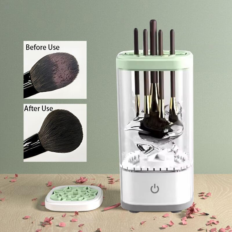 Ultra-Fast Electric Makeup Brush Cleaner - Automatic Deep Cleanser for All Brush Sizes, Energy Saving & Quick Drying