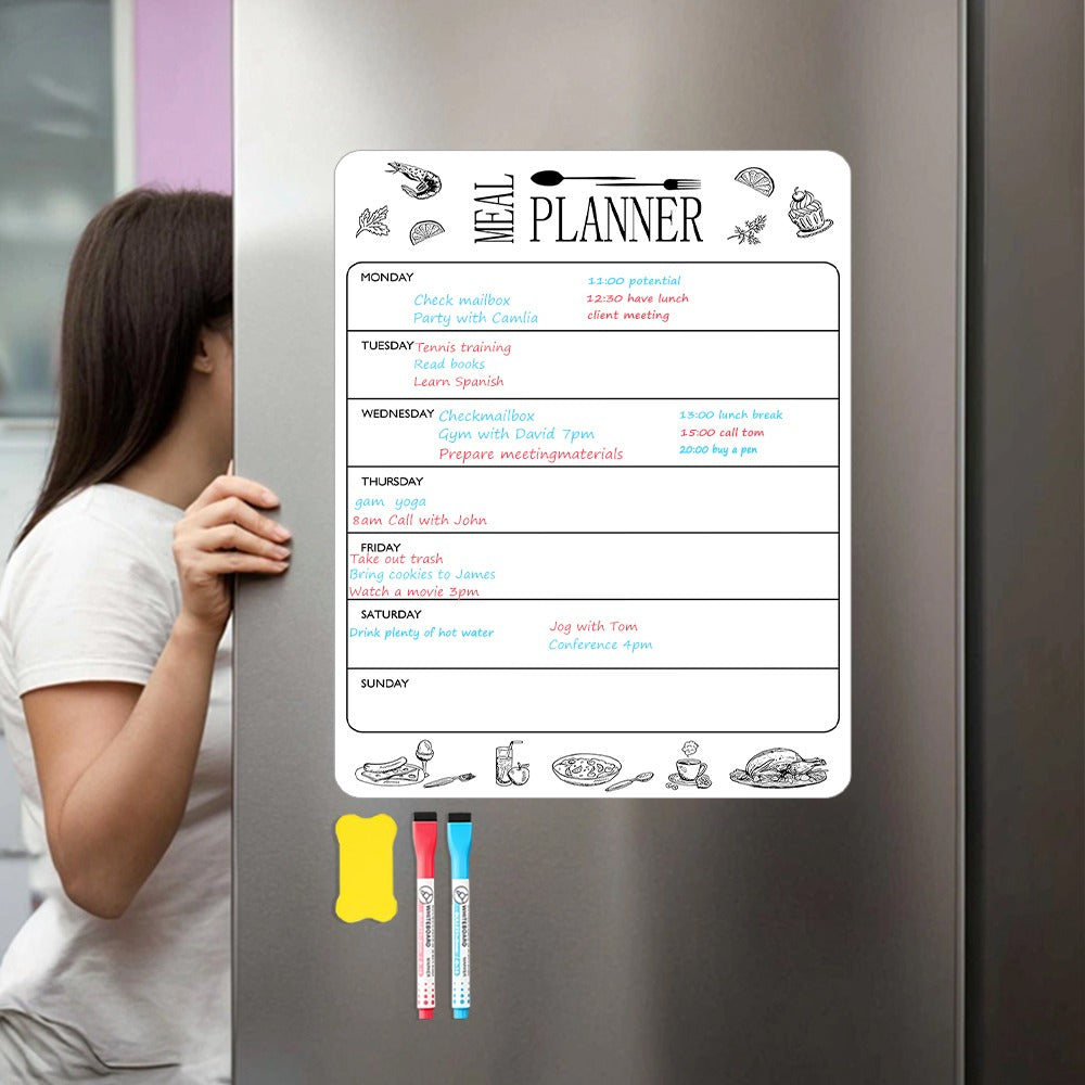 Magnetic Fridge Message Board, Having a Super Large Writing Area and Made with Fine Craftsmanship, an Essential Single Item for the Kitchen.