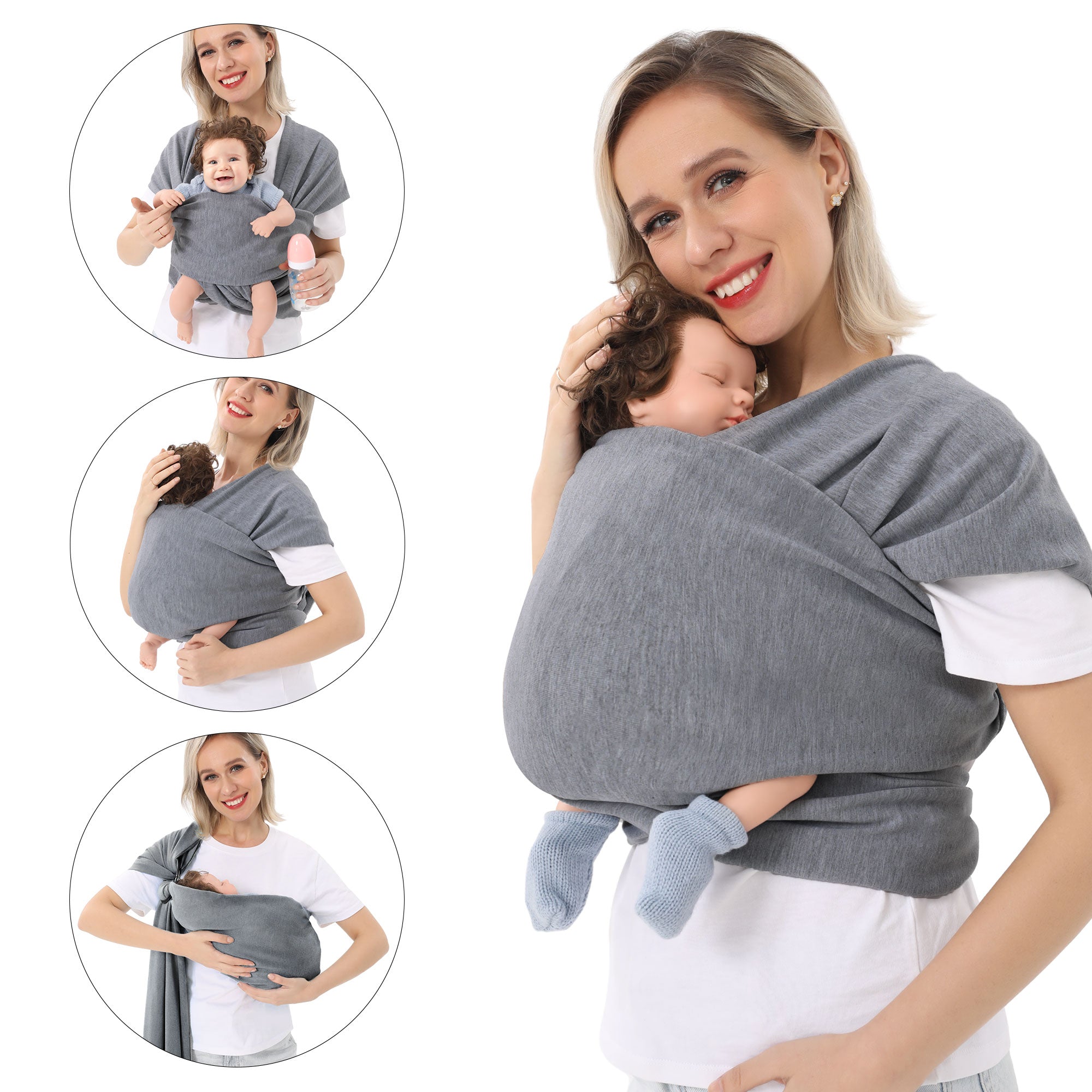 Baby Carrier Front Wrap Scarf Baby Carrier Bag Multi-Functional Baby Carrier Front and Back Dual