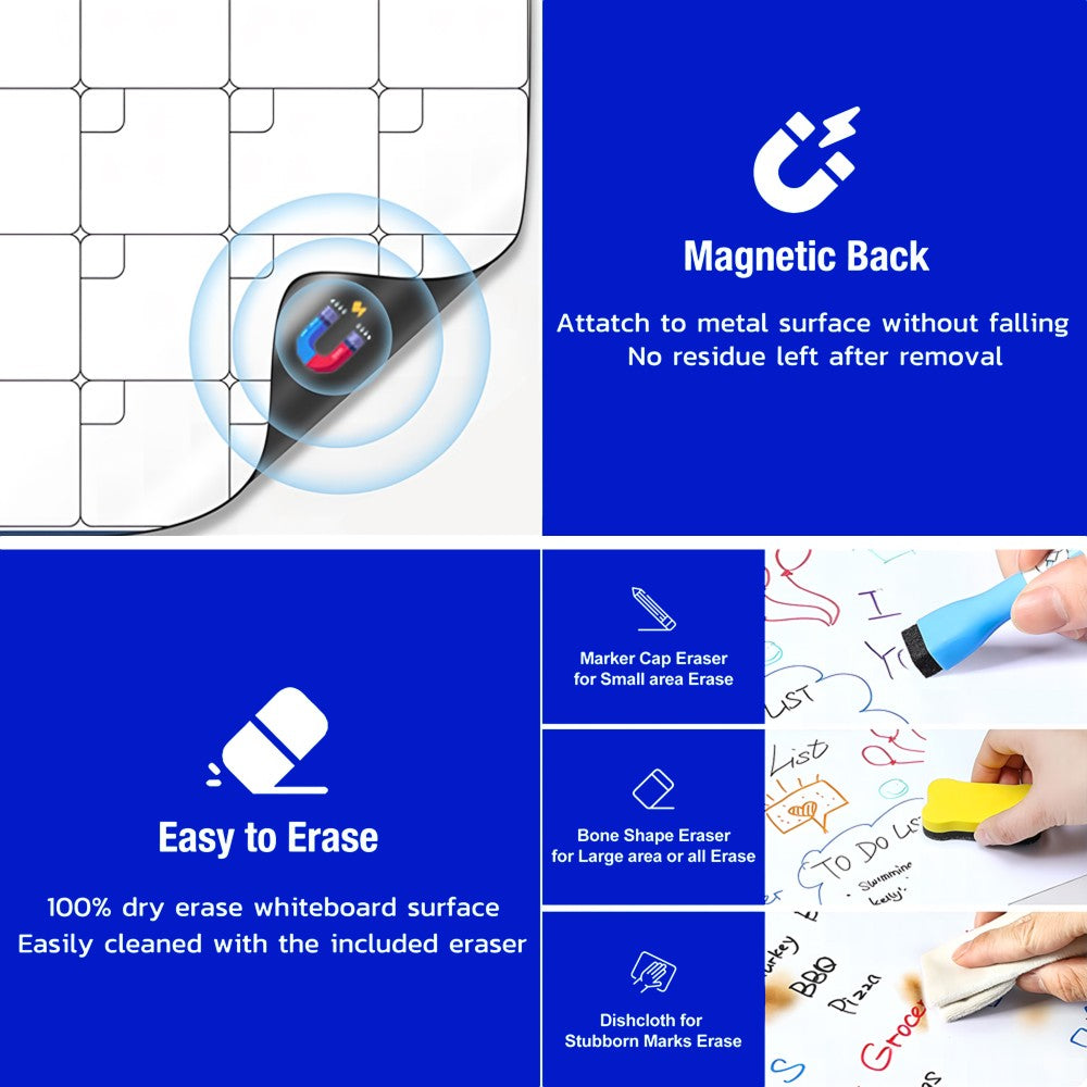 Magnetic Fridge Message Board, Having a Super Large Writing Area and Made with Fine Craftsmanship, an Essential Single Item for the Kitchen.