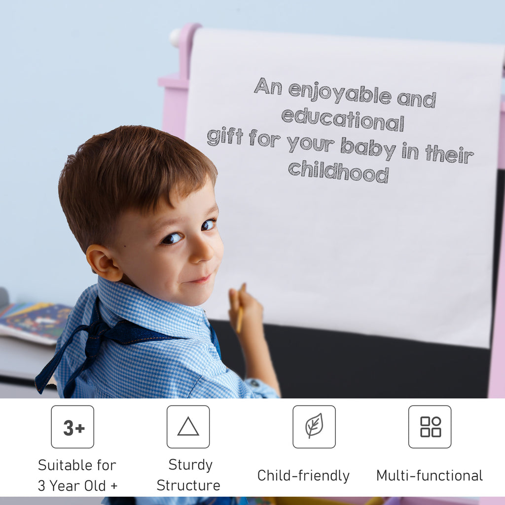 1 Kids Art Easel with Paper Roll